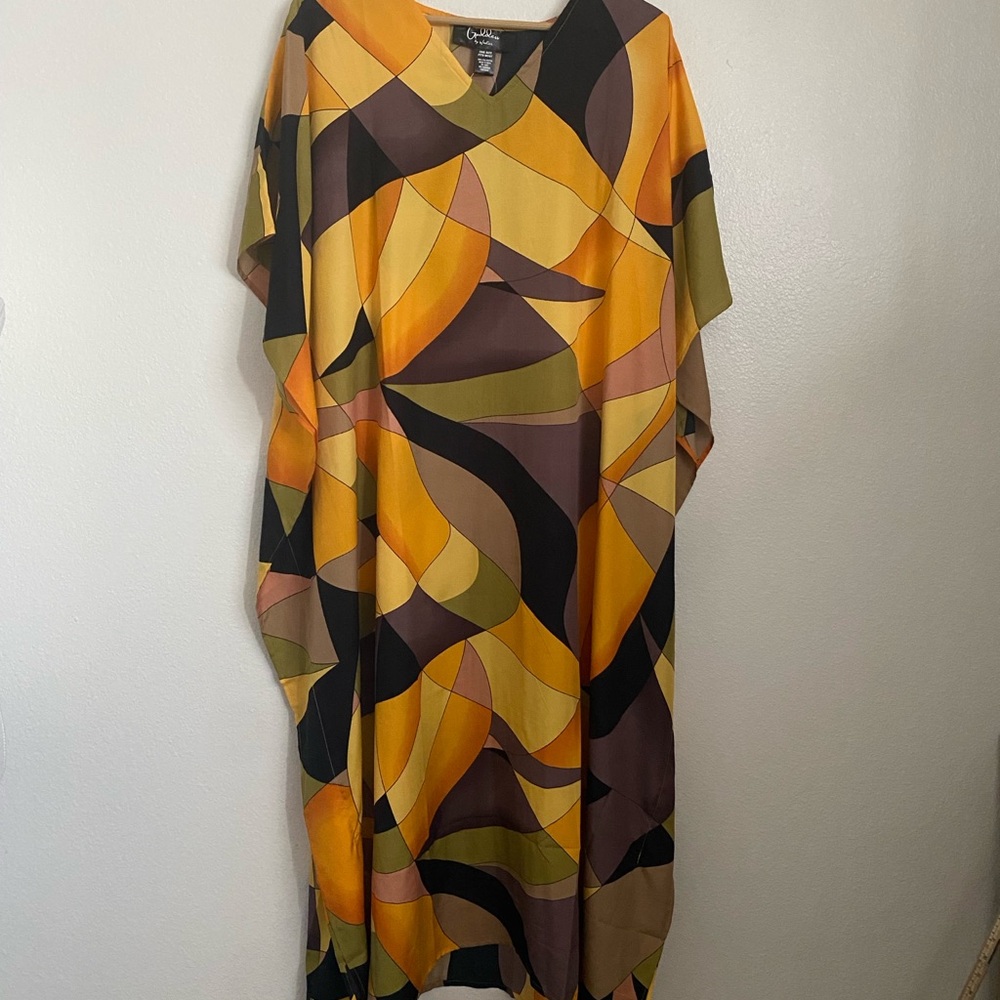 Caribbean Joe Vibrant Abstract Maxi Dress